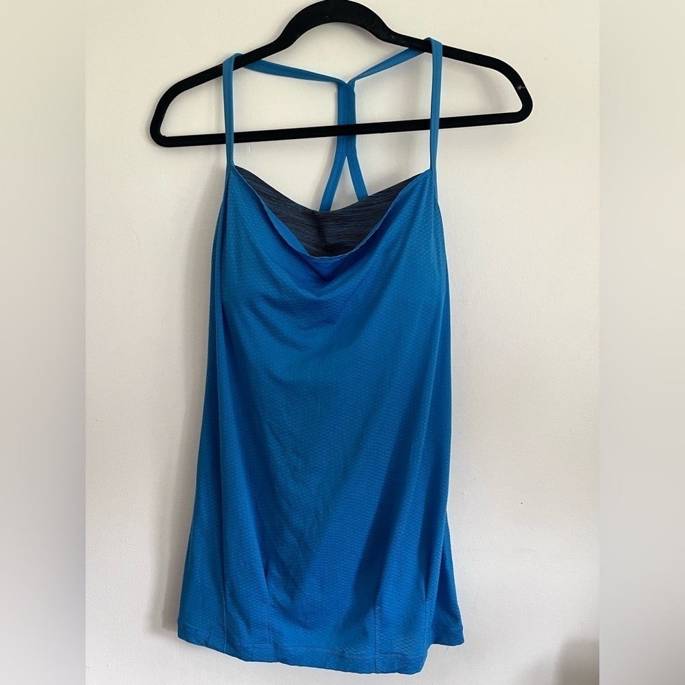 Lululemon C.Y.B 2-in-1 Bra Tank Cobalt Cornflower / Wee Are From Space - US 8